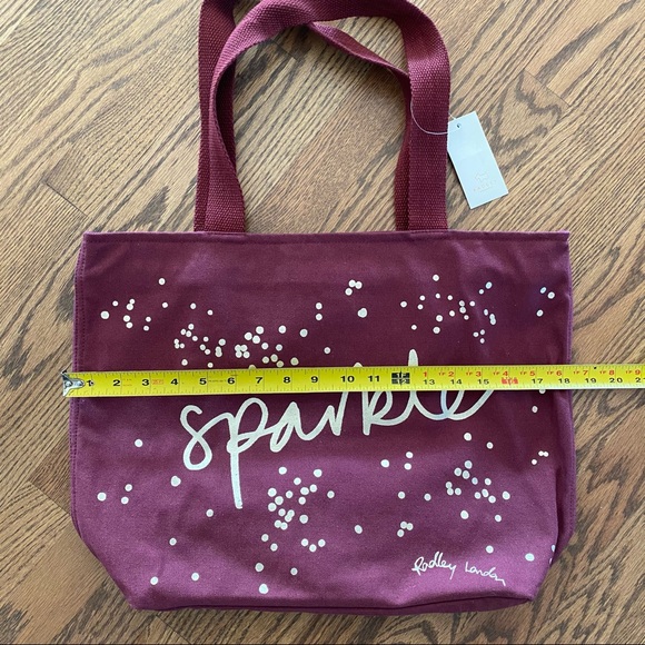 NWT Radley London Sparkle Burgundy & Gold Tote Bag - Picture 9 of 9